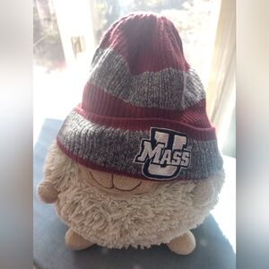 adidas Maroon and Gray Striped Beanie